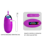 Ou vibrant wireless Pretty Love Jessica cu USB, 12 funcții