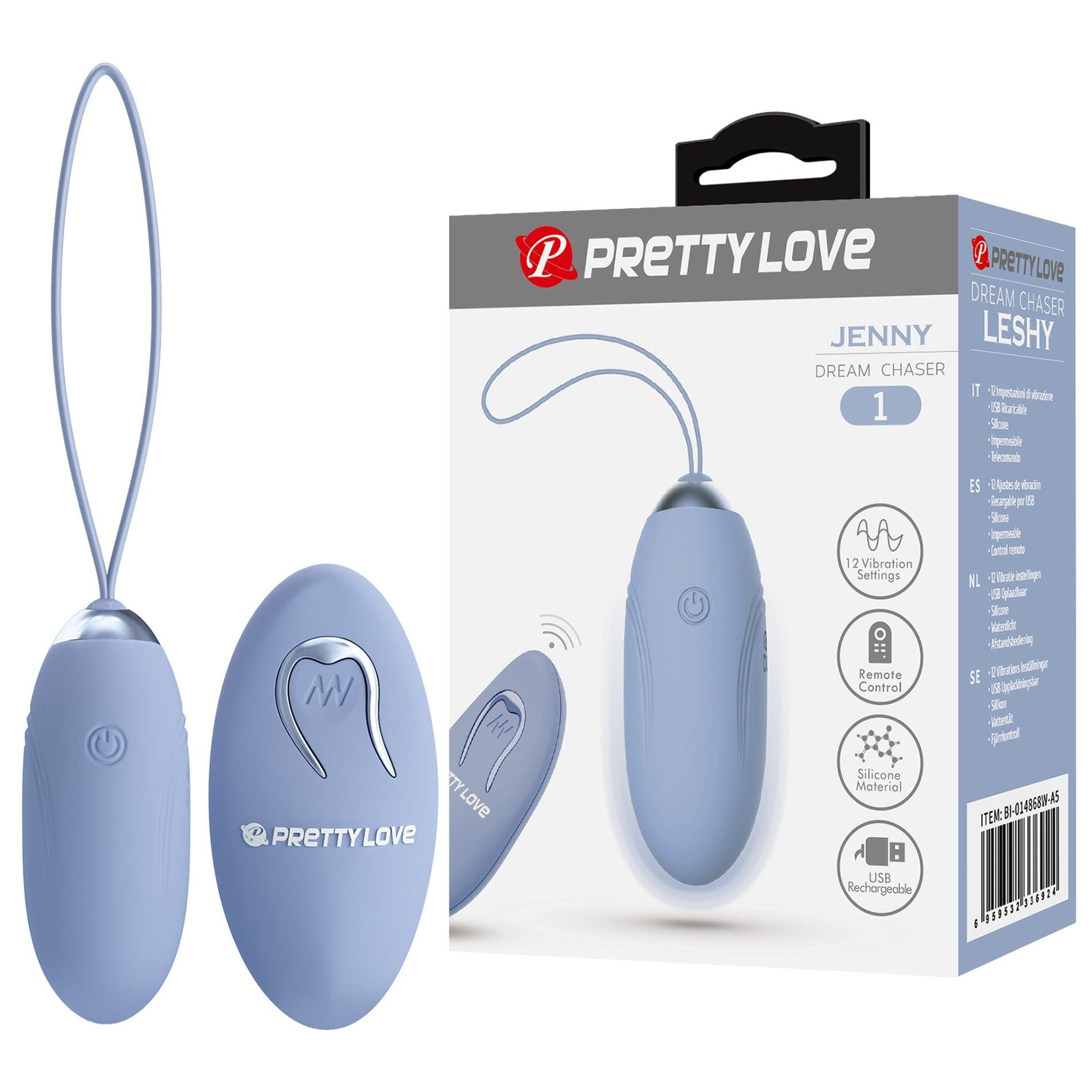 Pretty Love Jenny Wireless Vibrating Egg Albastru 12 Funcții