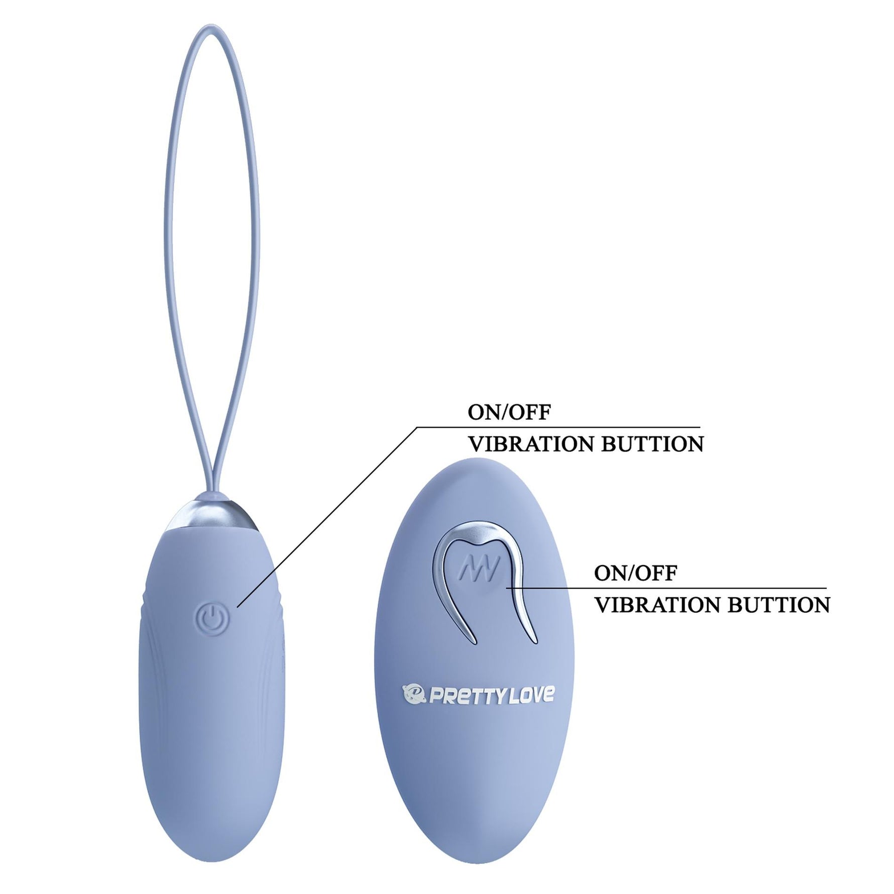 Pretty Love Jenny Wireless Vibrating Egg Albastru 12 Funcții