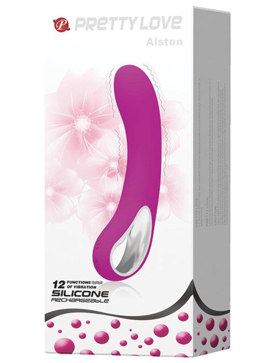 Vibrator Pretty Love Alston USB din silicon pentru punct G, 12 funcții