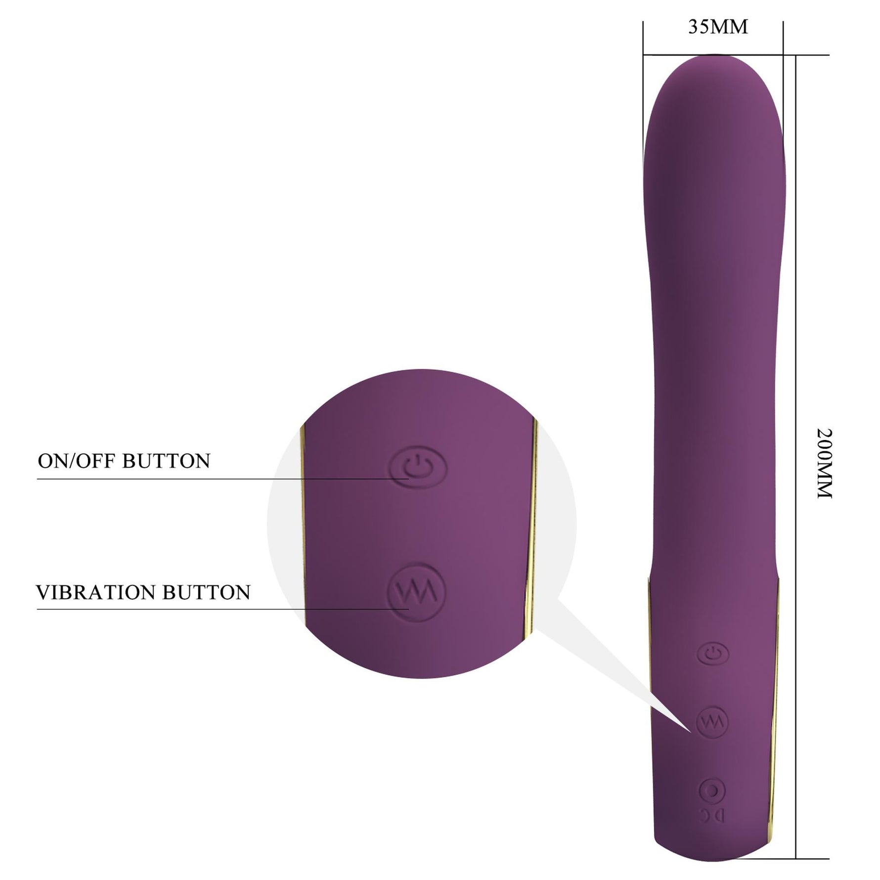 Vibrator Pretty Love Ethan din silicon, violet, cu aplicație cu 12 vibrații