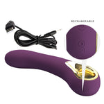 Vibrator Pretty Love Ethan din silicon, violet, cu aplicație cu 12 vibrații
