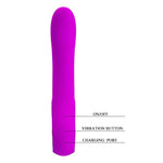 Vibrator Pretty Love Alston USB din silicon pentru punct G, 12 funcții