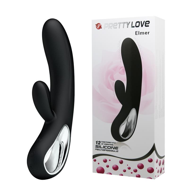 Vibrator Pretty Love Elmer pentru punct G, violet, USB, 12 moduri