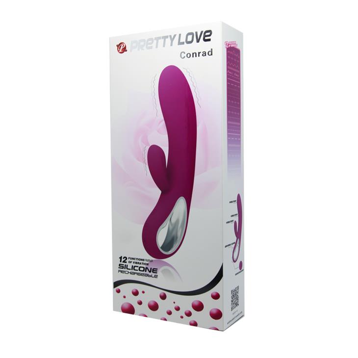 Vibrator Pretty Love Elmer pentru punct G, violet, USB, 12 moduri