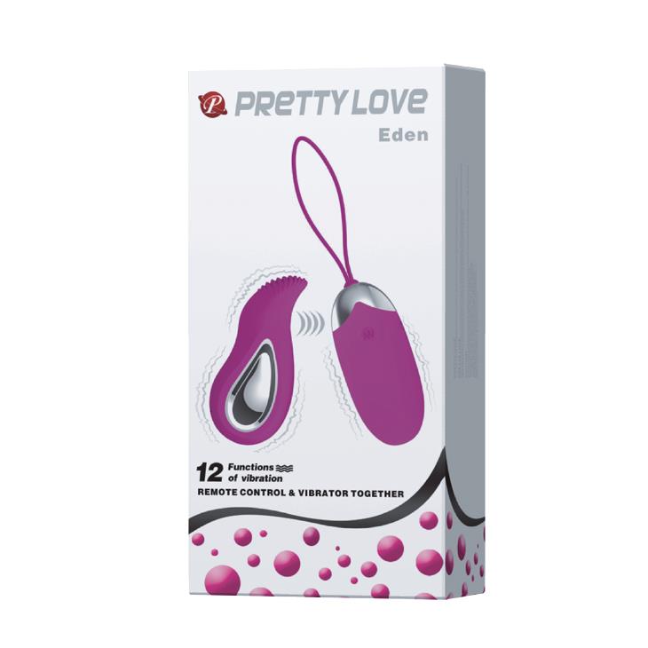 Ou vibrant Pretty Love Eden cu telecomandă USB, 12 funcții