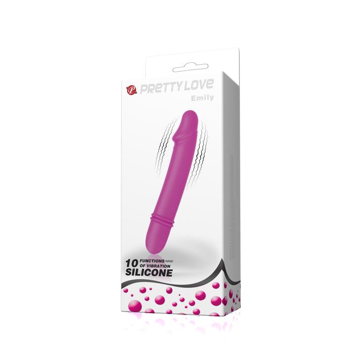 Vibrator Mini din Silicon Pretty Love Emily, 10 Funcții, Rezistent la Apă