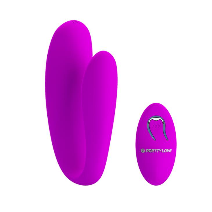 Vibrator curbat Pretty Love Letitia cu telecomandă USB, 10 funcții