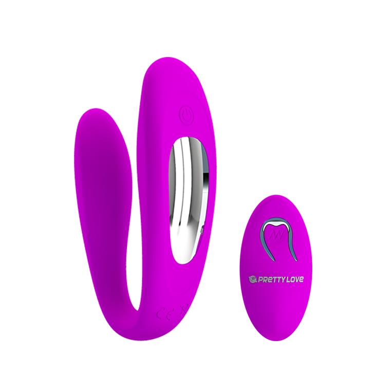 Vibrator curbat Pretty Love Letitia cu telecomandă USB, 10 funcții