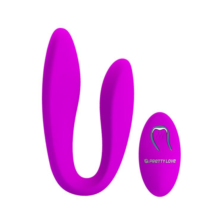 Vibrator curbat Pretty Love Letitia cu telecomandă USB, 10 funcții