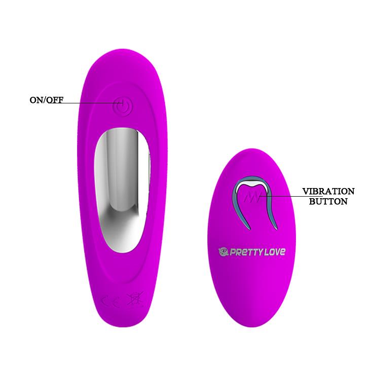 Vibrator curbat Pretty Love Letitia cu telecomandă USB, 10 funcții