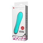 Vibrator mini Solomon Pretty Love Blue Ribbed cu 10 moduri