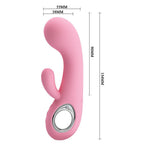 Vibrator USB Pretty Love Chris din silicon cu formă de iepuraș 15 cm 7 moduri