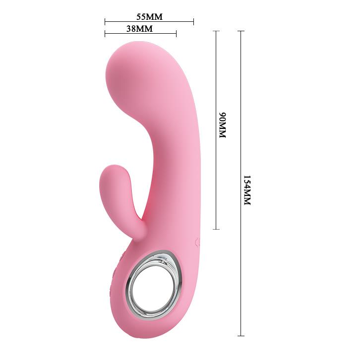Vibrator USB Pretty Love Chris din silicon cu formă de iepuraș 15 cm 7 moduri