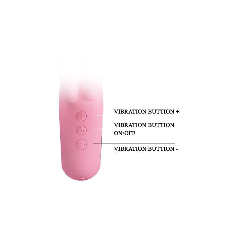 Vibrator USB Pretty Love Chris din silicon cu formă de iepuraș 15 cm 7 moduri