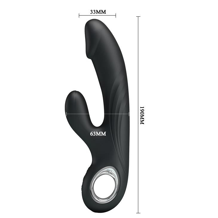 Vibrator Pretty Love Selene pentru punctul G, negru, USB, 7 moduri