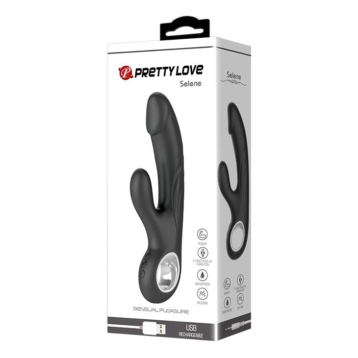 Vibrator Pretty Love Selene pentru punctul G, negru, USB, 7 moduri