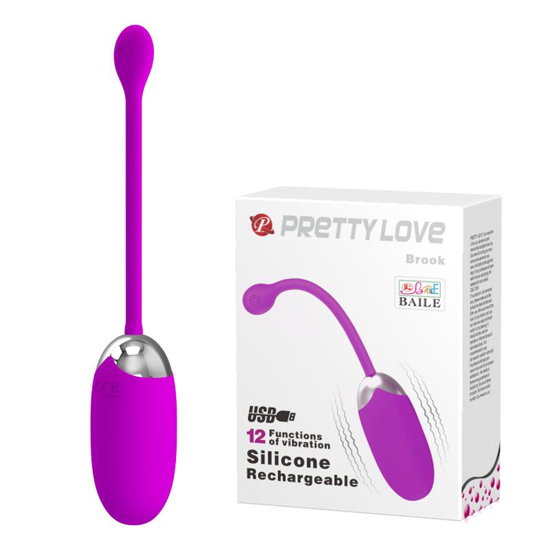 Ou vibrant wireless Pretty Love Brook, silicon cu 12 funcții