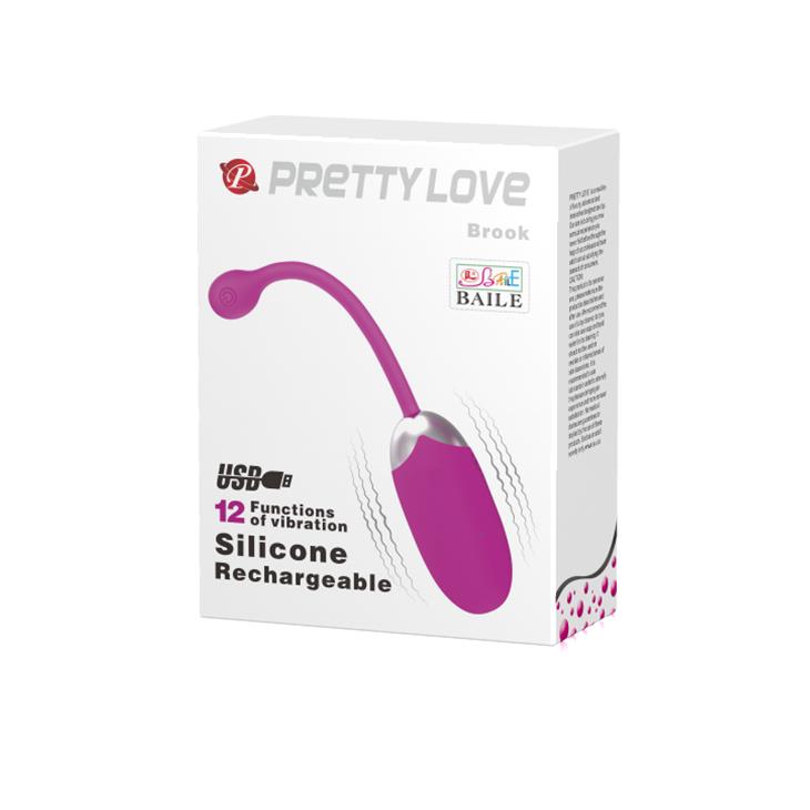 Ou vibrant wireless Pretty Love Brook, silicon cu 12 funcții