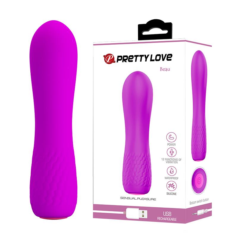 Masaj vibrant din silicon Pretty Love Beau cu 12 funcții