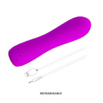 Masaj vibrant din silicon Pretty Love Beau cu 12 funcții