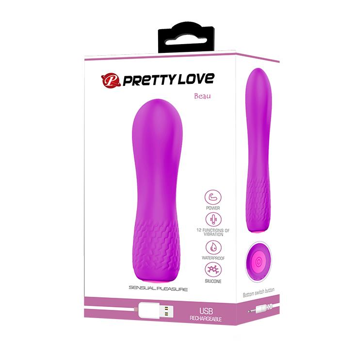 Masaj vibrant din silicon Pretty Love Beau cu 12 funcții