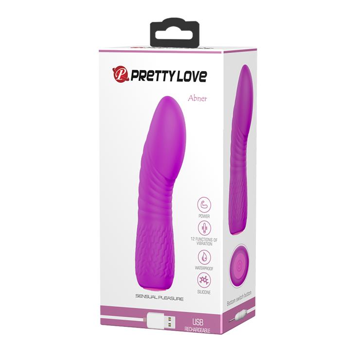Vibrator Pretty Love Abner din silicon pentru punctul G, 12 funcții