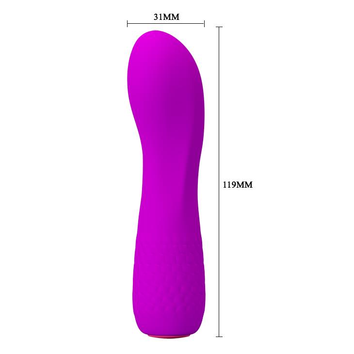 Vibrator USB Pretty Love Adam din silicon pentru punctul G, 12 cm, 12 funcții
