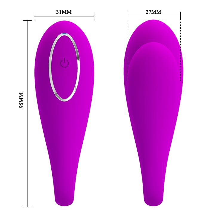 Vibrator Pretty Love August din silicon, Bluetooth, USB, 12 funcții