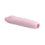 Vibrator mini Pretty Love Burke din silicon, roz, USB, 4 vibrații, 4 rotații