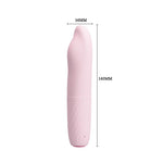 Vibrator mini Pretty Love Burke din silicon, roz, USB, 4 vibrații, 4 rotații