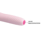 Vibrator mini Pretty Love Burke din silicon, roz, USB, 4 vibrații, 4 rotații