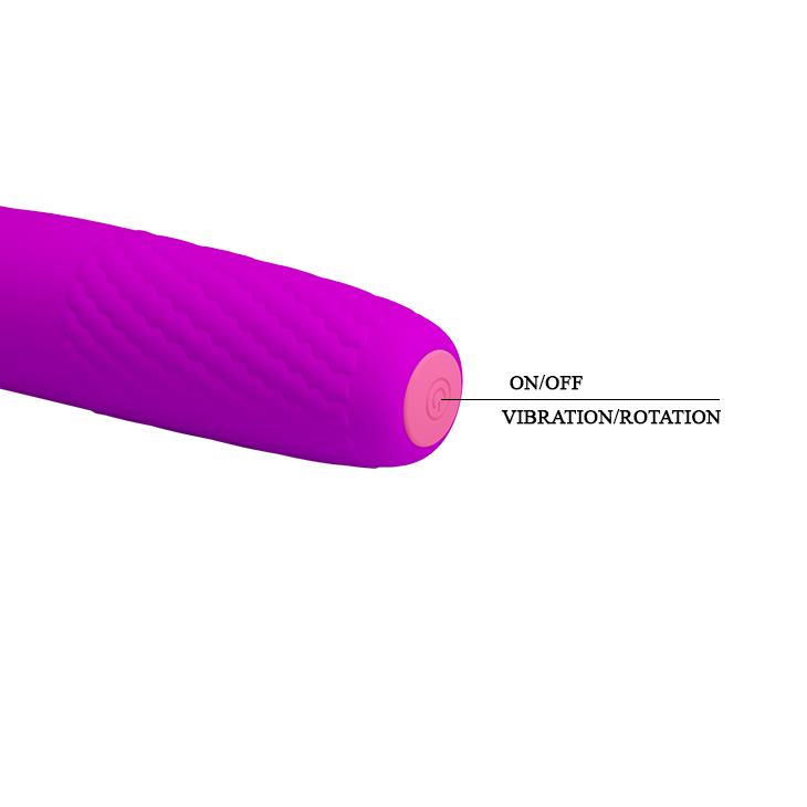 Vibrator rotativ mini Pretty Love Burke din silicon, reîncărcabil