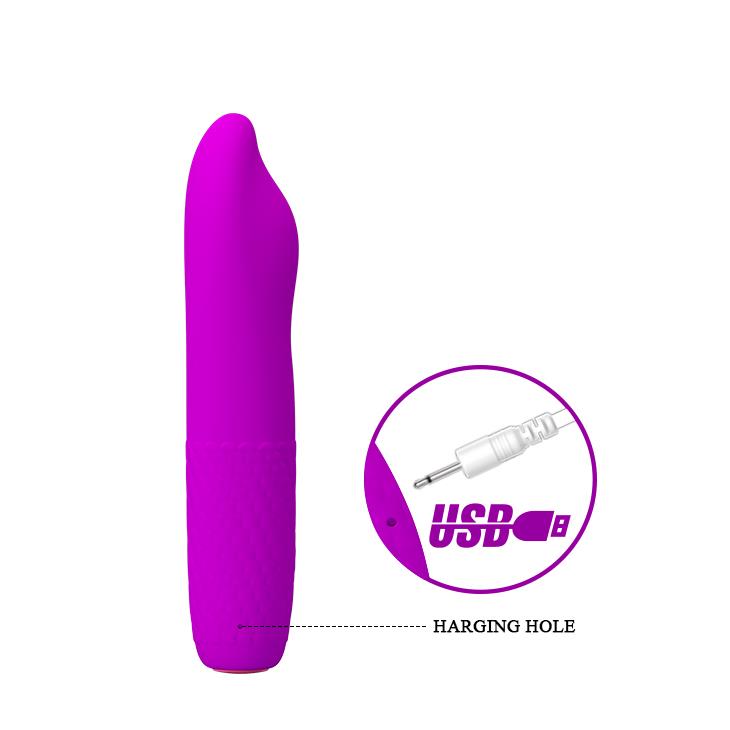 Vibrator rotativ mini Pretty Love Burke din silicon, reîncărcabil