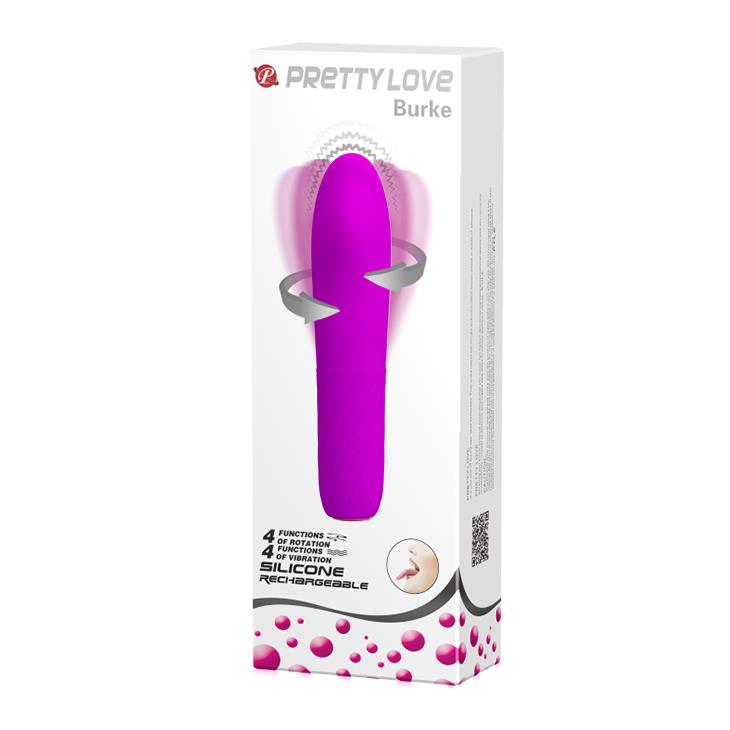 Vibrator rotativ mini Pretty Love Burke din silicon, reîncărcabil
