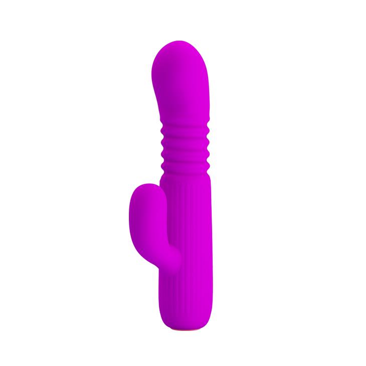 Vibrator USB din silicon, rezistent la apă, Pretty Love Domenico, model iepuraș