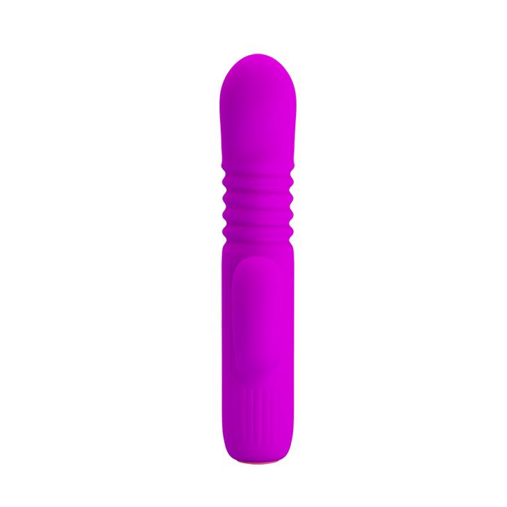 Vibrator USB din silicon, rezistent la apă, Pretty Love Domenico, model iepuraș