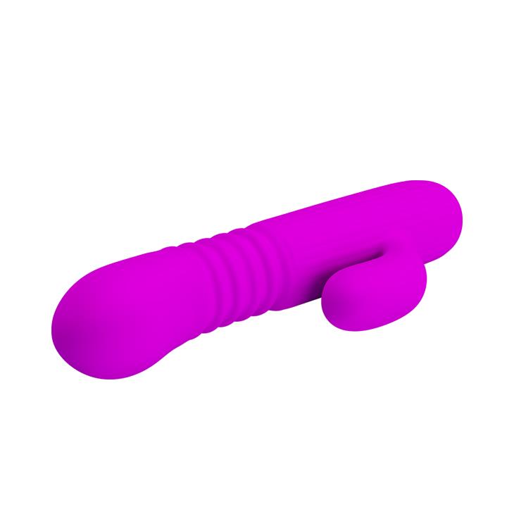 Vibrator USB din silicon, rezistent la apă, Pretty Love Domenico, model iepuraș