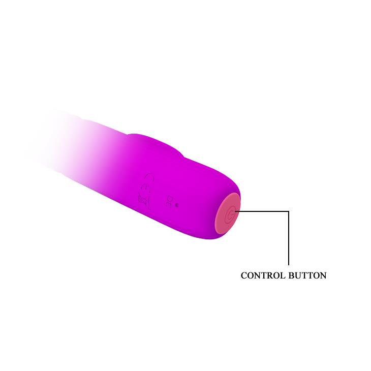 Vibrator USB din silicon, rezistent la apă, Pretty Love Domenico, model iepuraș