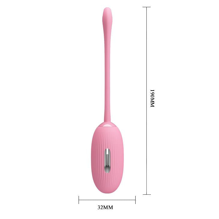 Ou vibrant Pretty Love Shock Fun din silicon, roz, reîncărcabil