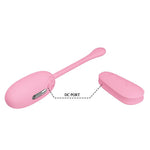Ou vibrant Pretty Love Shock Fun din silicon, roz, reîncărcabil