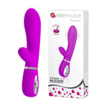 Vibrator Pretty Love Thomas cu punct G și iepuraș, violet, USB