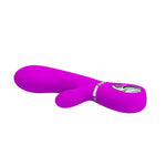 Vibrator Pretty Love Thomas cu punct G și iepuraș, violet, USB