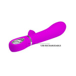 Vibrator Pretty Love Thomas cu punct G și iepuraș, violet, USB