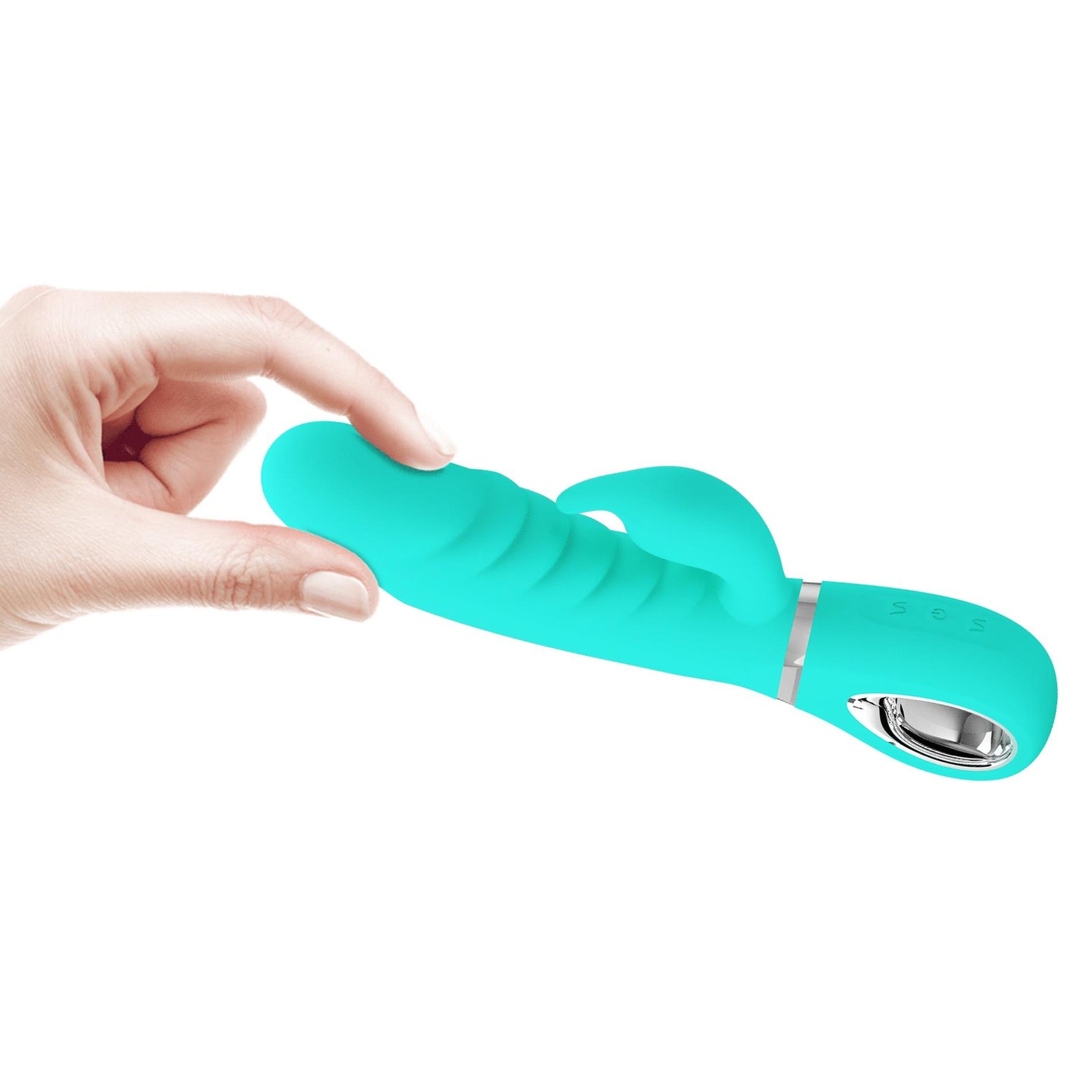 Vibrator Pretty Love Prescott Soft Bunny, verde, cu 7 funcții