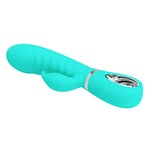 Vibrator Pretty Love Prescott Soft Bunny, verde, cu 7 funcții