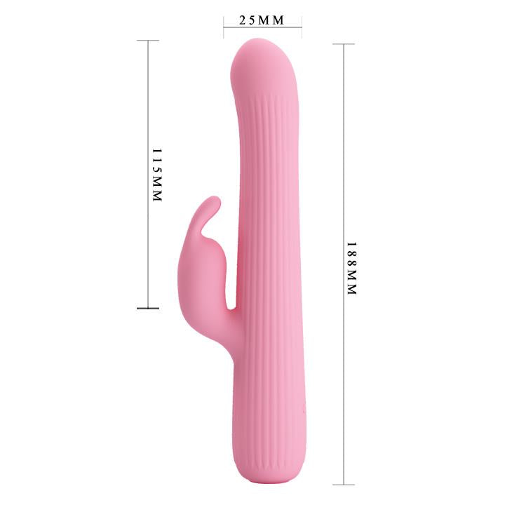 Vibrator Pretty Love Julian Pink cu USB pentru punct G, 4 rotații, 4 vibrații