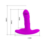 Vibrator anal din silicon Pretty Love Heatcher, cu 12 vibrații, cu telecomandă USB