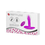 Vibrator anal din silicon Pretty Love Heatcher, cu 12 vibrații, cu telecomandă USB