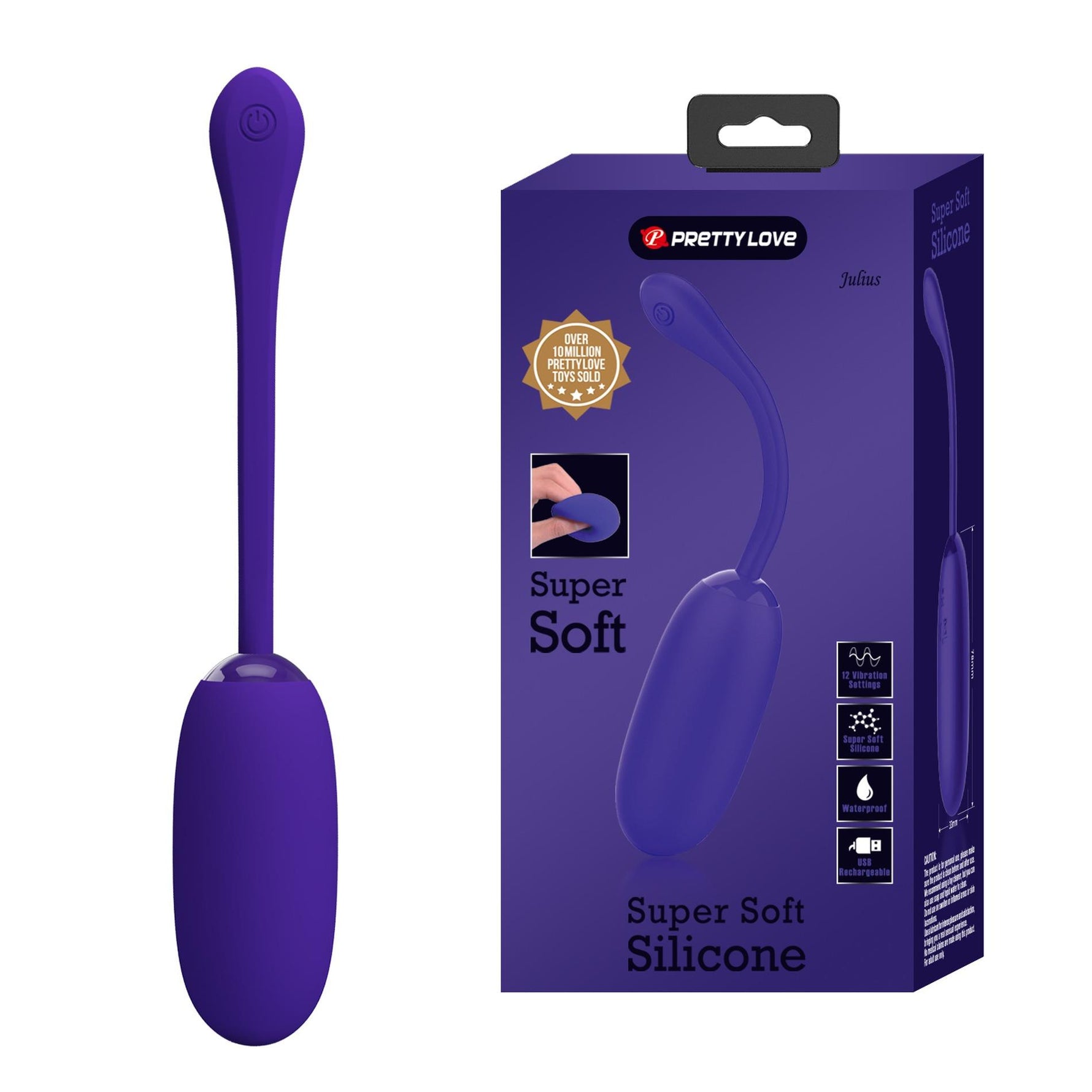 Ou vibrator wireless Pretty Love Julius, violet, 12 funcții